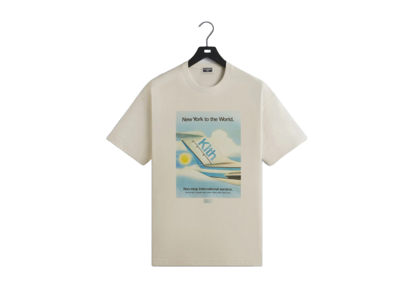 Kith NY To The World Int Service Airline Tee Sandrift – Wilson's Stuff